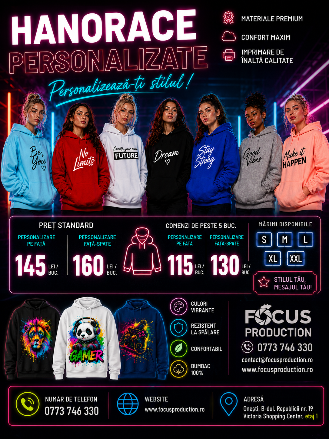 Hanorace personalizate